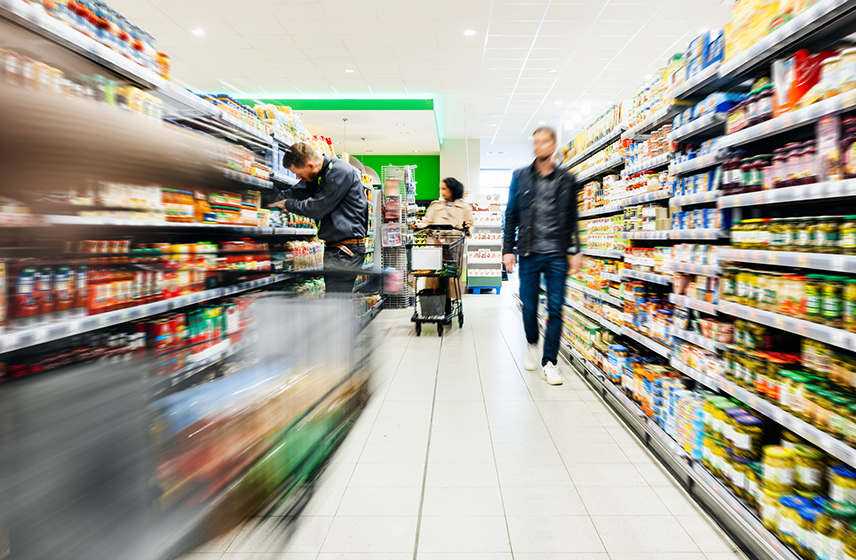 Busy supermarket Busy supermarket