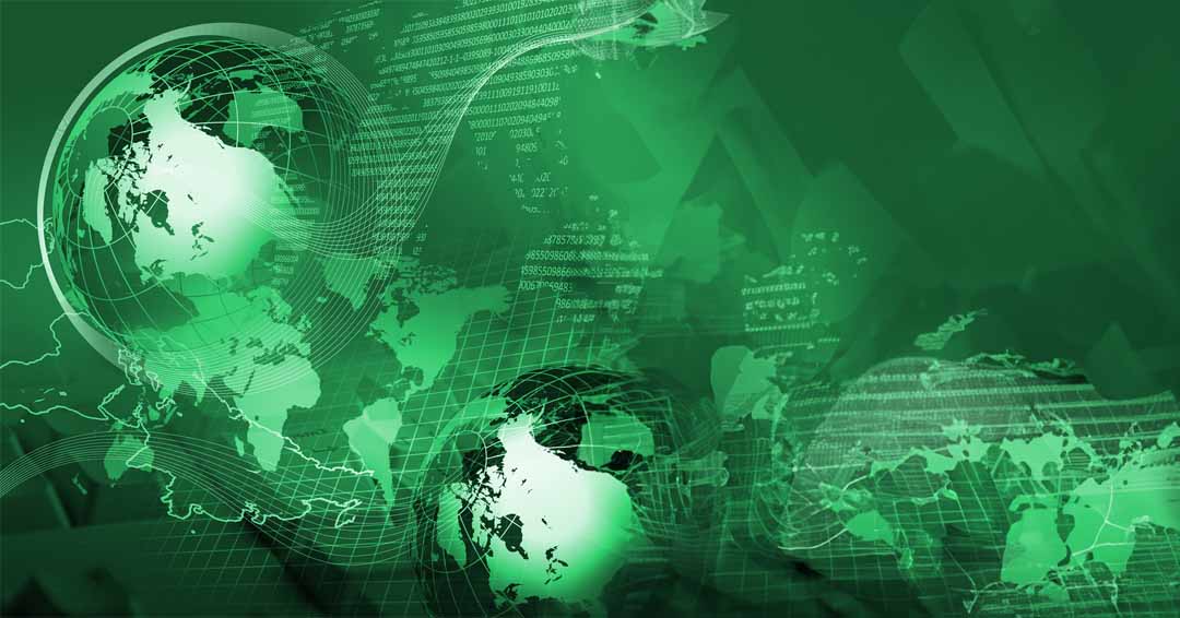 Global financial color charts and graphs illustration